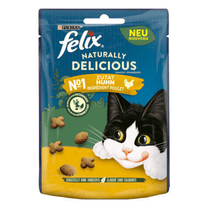 FELIX® NATURALLY DELICIOUS POULET & HERBE A CHATS 8X50 g