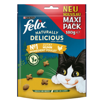 FELIX® NATURALLY DELICIOUS POULET & HERBE A CHATS 6X180 g