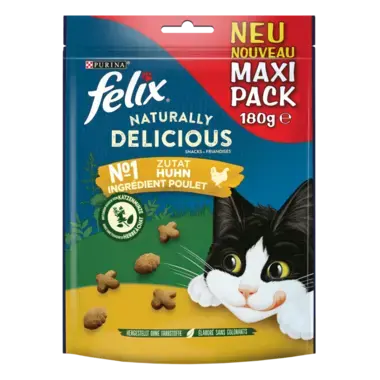 FELIX® NATURALLY DELICIOUS POULET & HERBE A CHATS 6X180 g