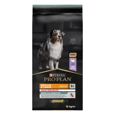 PURINA® PRO PLAN® Medium & Large Adult Sensitive Digestion Avec OPTIDIGEST™ Grainfree Riche en Dinde