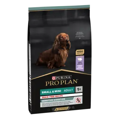 PURINA® PRO PLAN® Small & Mini Adult Sensitive Digestion -  Avec OPTIDIGEST Grainfree™ Riche en Dinde