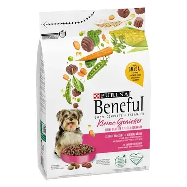 PURINA BENEFUL Petits Gourmands au bœuf et aux légumes du jardin, Adult Small, Croquettes pour Chiens, Sac 2.8kg