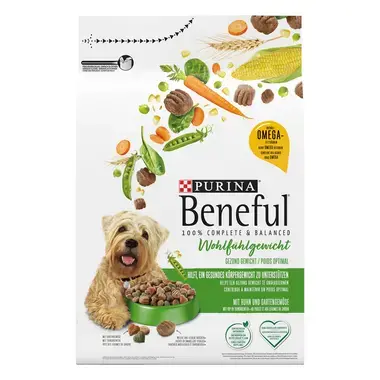 PURINA BENEFUL Poids Optimal au poulet et aux légumes du jardin, Adult, Croquettes pour Chiens, Sac 2.8kg