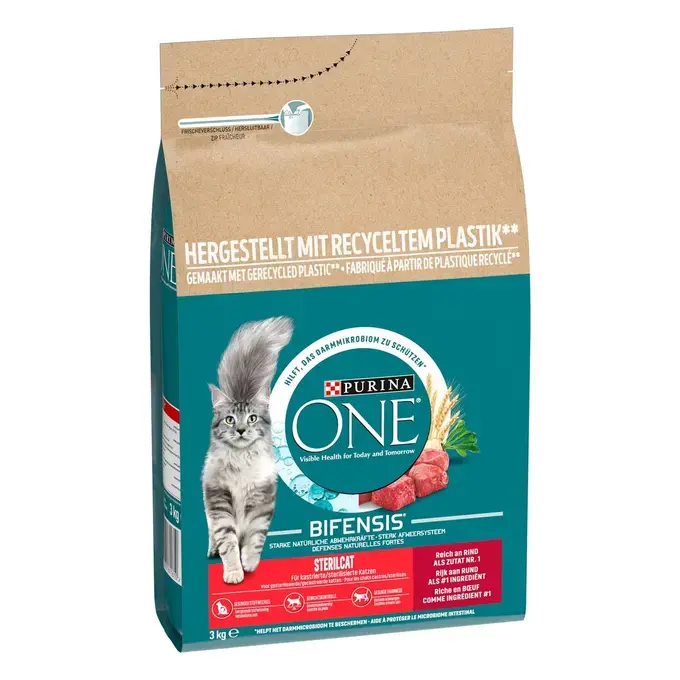 Croquettes chat sterilise au boeuf Purina ONE